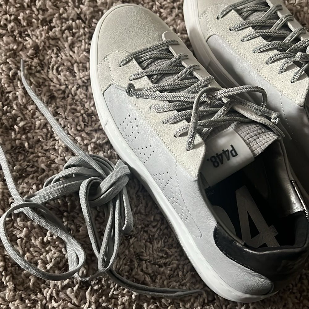 P448 Thea Low Top Leather Lace-Up Platform Sneakers Size EU 40 US 9.5 - Picture 7 of 11